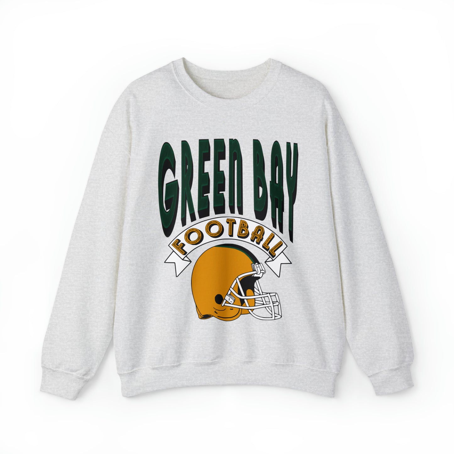 90's Green Bay Packers Sweatshirt - Vintage Style Crewneck - Wisconsin Cheese Head - Throwback Logo  - Design 3