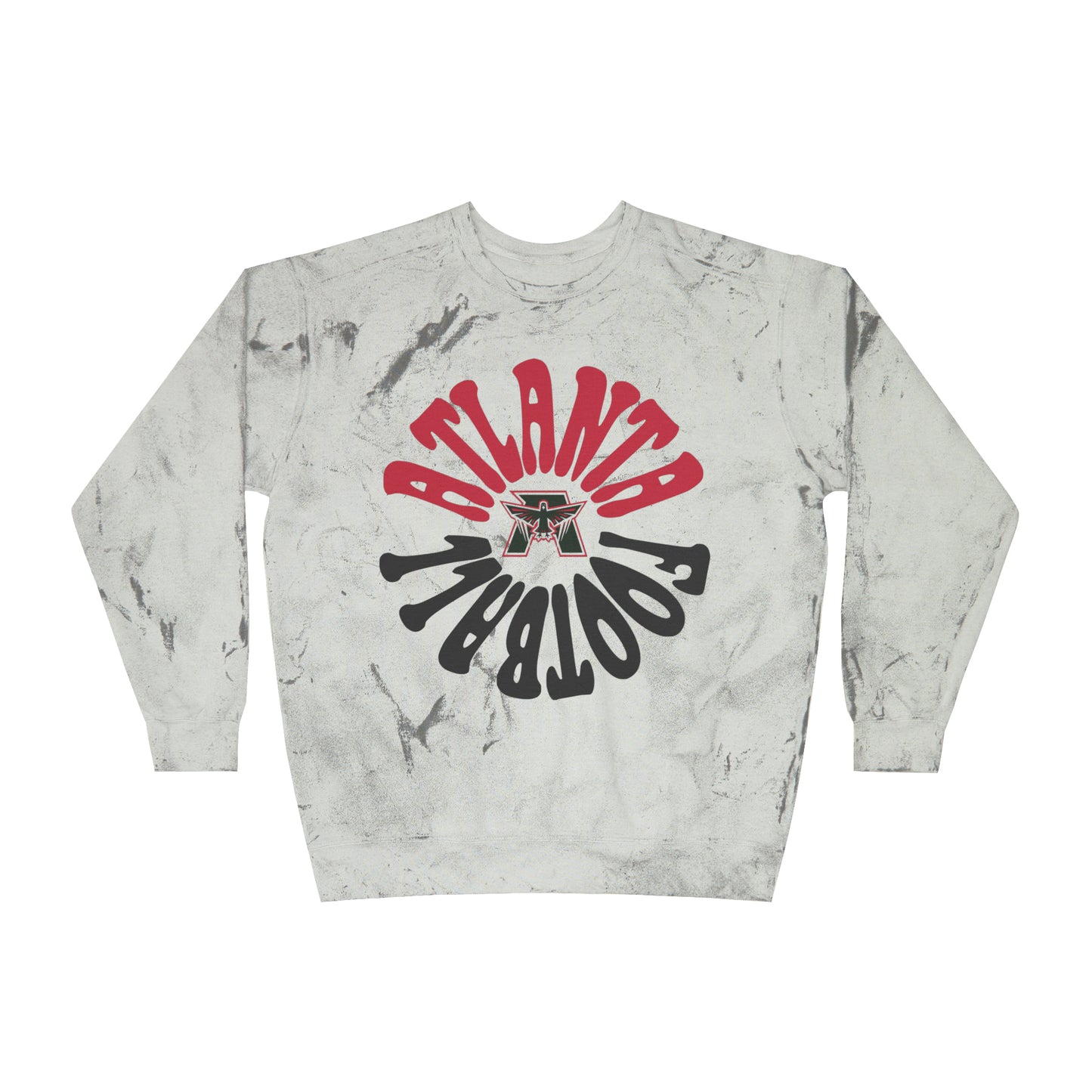 Tie Dye Comfort Colors Hippy Retro Atlanta Falcons Crewneck - Vintage Football Sweatshirt - Men's & Women's - Design 2 gray