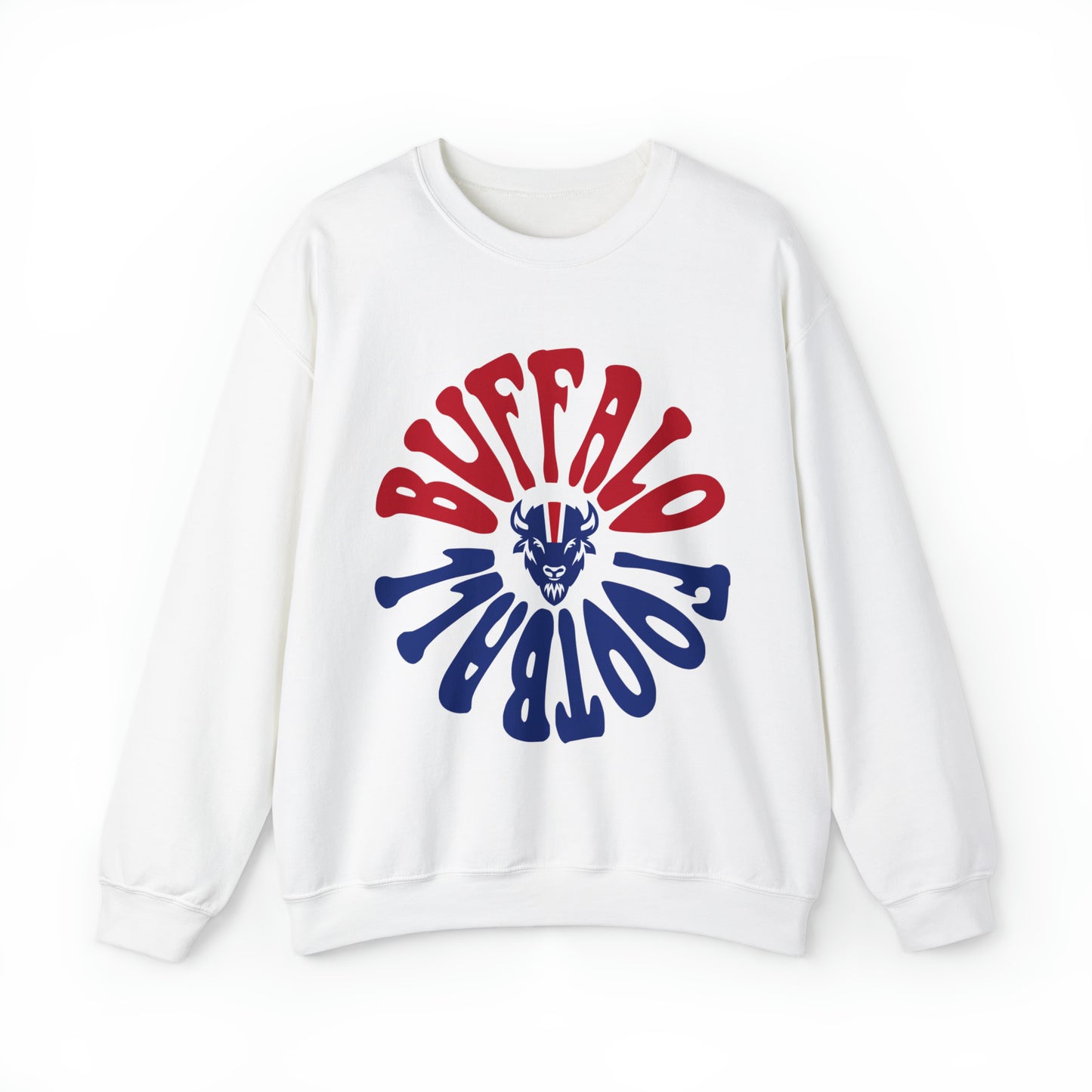 Vintage Buffalo Bills Crewneck Sweatshirt - Retro NFL Football Men's Women's Hoodie - Bills Mafia Football Apparel - Design 2