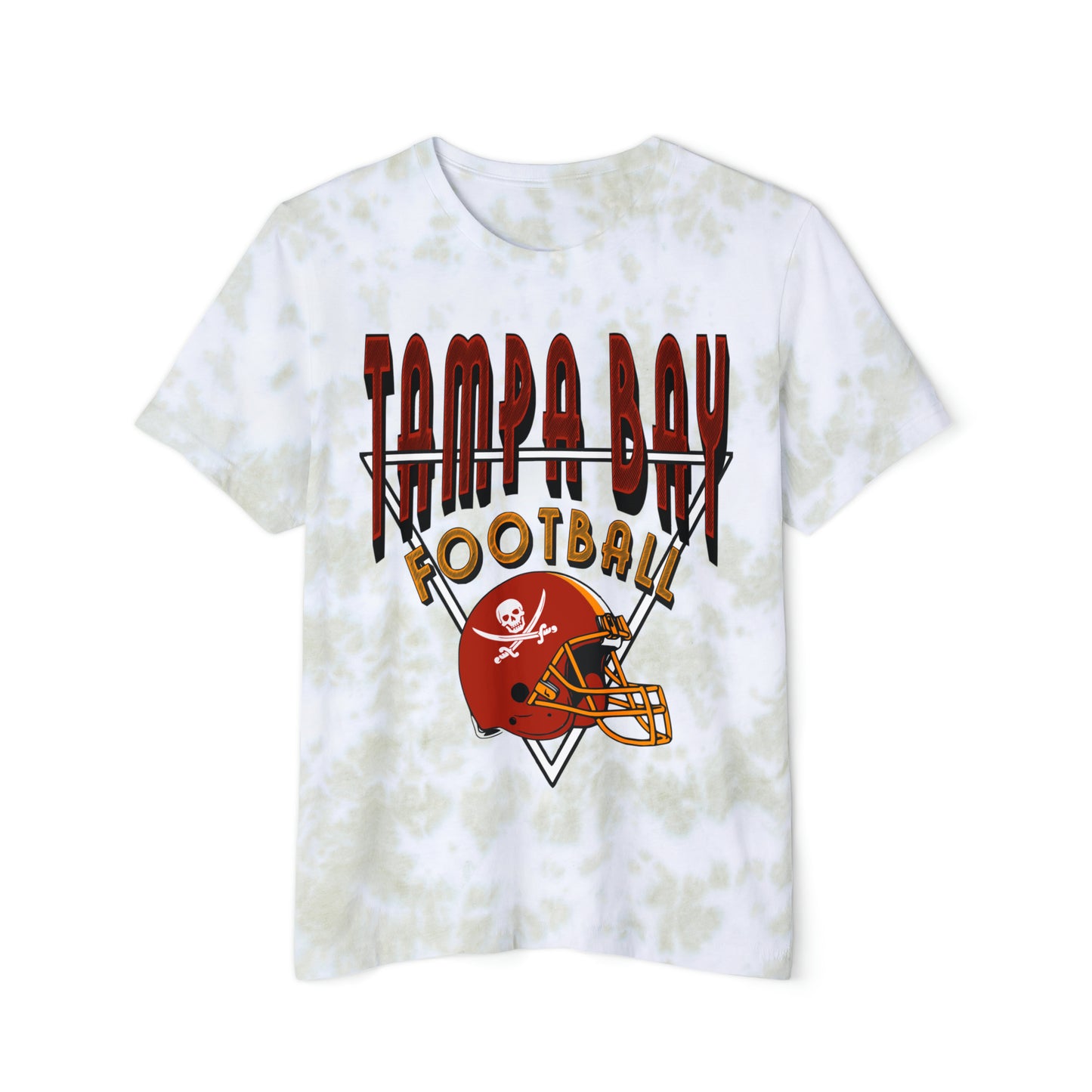 Tie Dye Vintage Tampa Bay Buccaneers Short Sleeve T-Shirt - Retro Men's & Women's Oversized Tee - Design 1