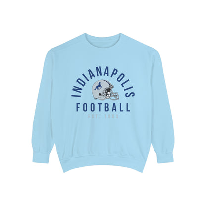 Comfort Colors Vintage Indianapolis Colts Crewneck Sweatshirt - Retro Style Football Apparel - Men's & Women's - Design 2