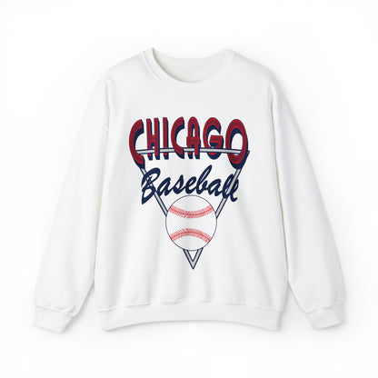 Retro Chicago Baseball Sweatshirt - Vintage Style MLB Crewneck - Men's & Women's Baseball Apparel