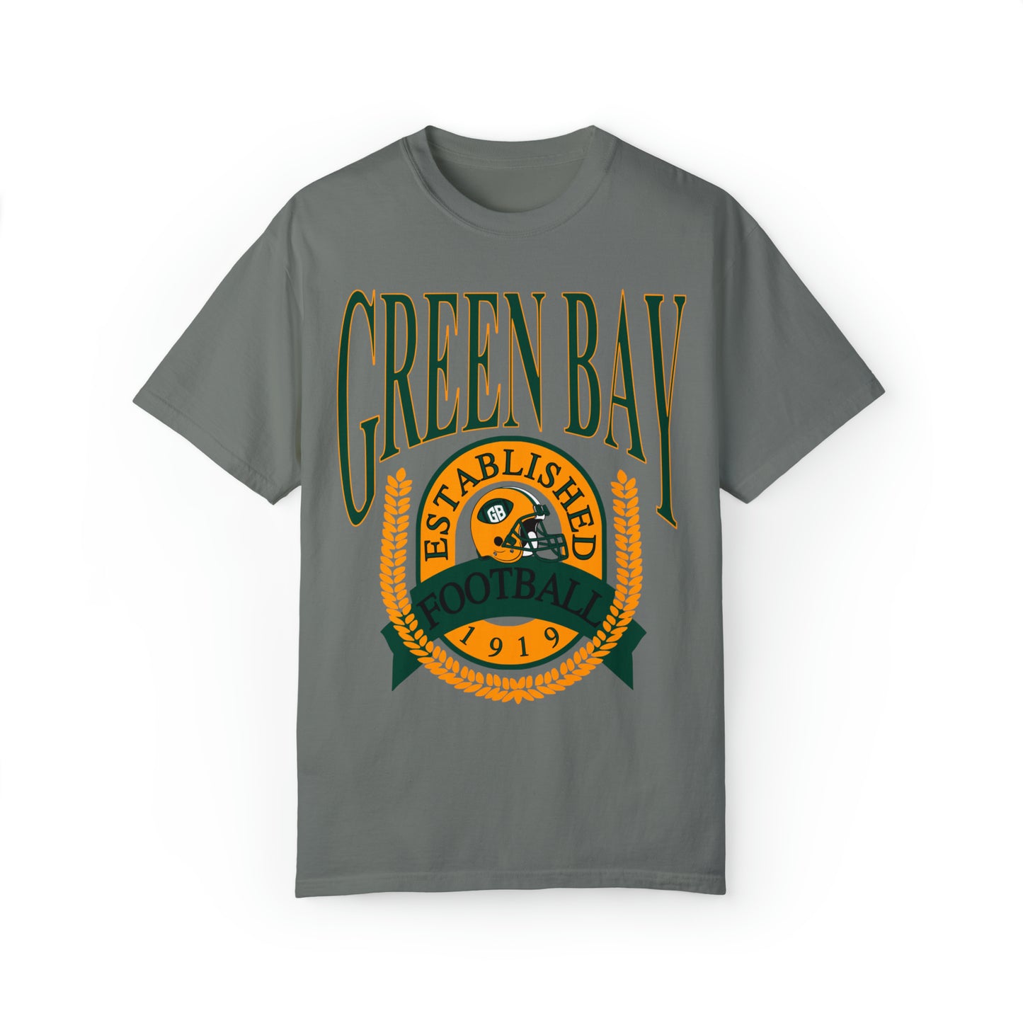 Comfort Colors Throwback Green Bay Packers Football Short Sleeve T-Shirt - Vintage Retro Tee - Men's Women's - Design 1