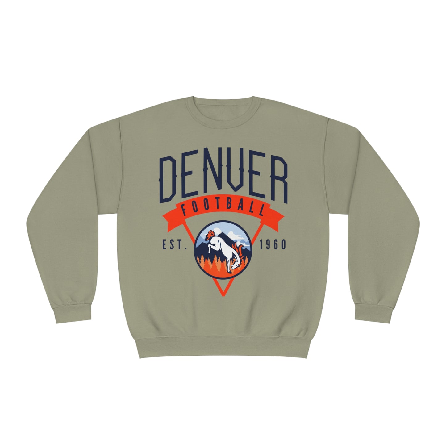 Vintage Denver Broncos Crewneck Sweatshirt - Hippy Colorado Football Apparel - Men's & Women's Unisex Sizing
