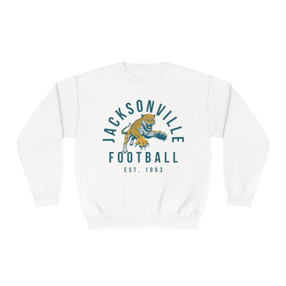 Vintage Jacksonville Jaguars Crewneck Sweatshirt - Retro Football Short Sleeve Oversized Men's & Women's - Design 3