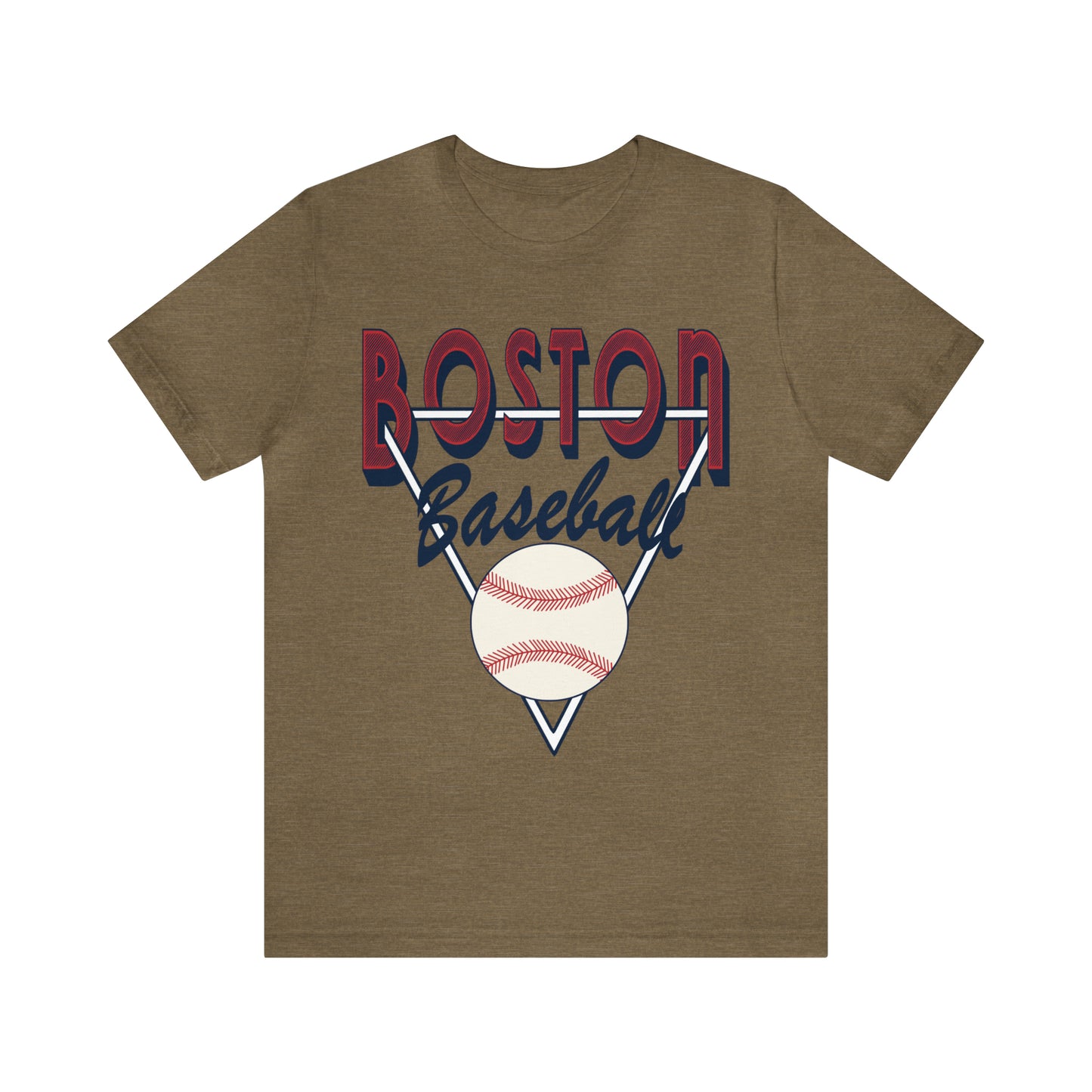 Retro Boston Baseball Tee - Vintage Style Short Sleeve T-Shirt - MLB Baseball Gear - Vintage Men's & Women's Apparel