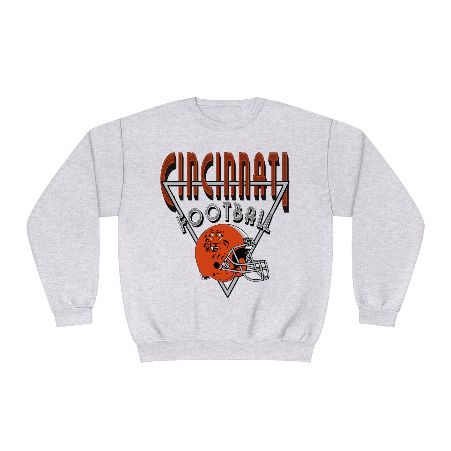 Vintage Cincinnati Bengals Crewneck Sweatshirt - 90's NFL Football Hoodie - Men's & Women's 90's Oversized Light Gray