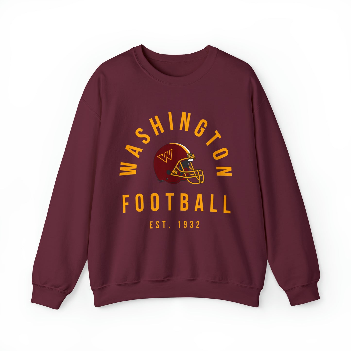 Throwback Washington Commanders Football Crewneck - Vintage Football Sweatshirt - Retro Redskins 70's, 80's, 90's - Design 3