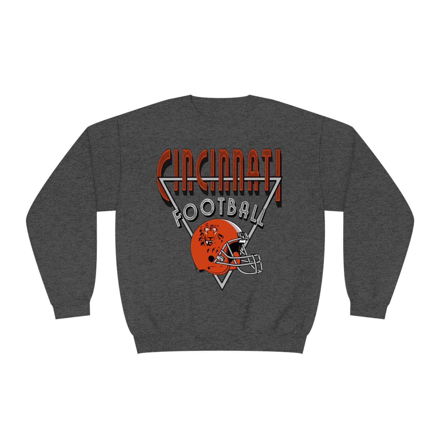 Vintage Cincinnati Bengals Crewneck Sweatshirt - 90's NFL Football Hoodie - Men's & Women's 90's Oversized DARK GRAY