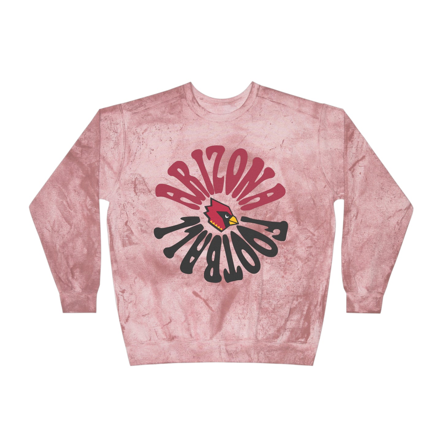Tie Dye Comfort Colors Hippy Retro Arizona Cardinals Sweatshirt - Vintage Football Crewneck - Men's & Women's - Design 2