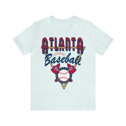 Retro Atlanta Baseball Tee - Vintage Style Short Sleeve T-Shirt - MajLeagBall Baseball Gear - Vintage Men's & Women's Apparel