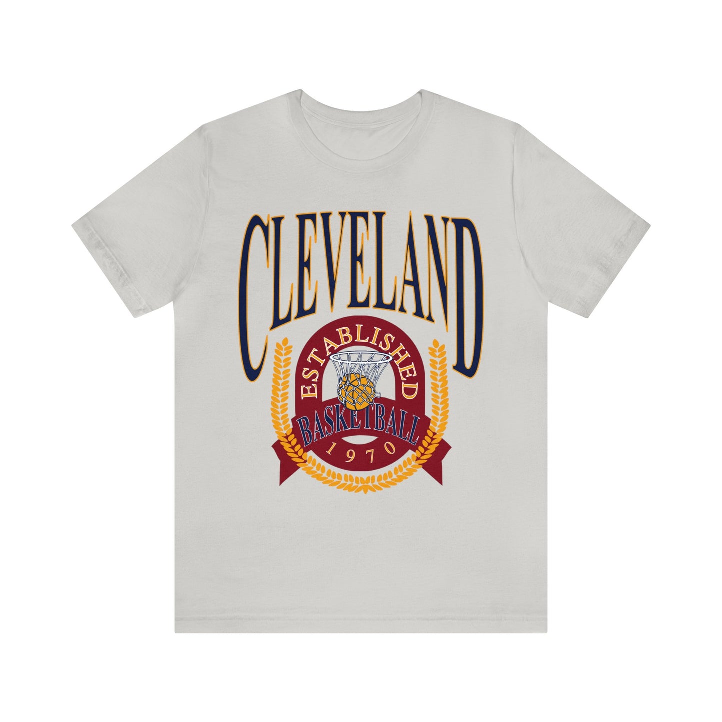 Vintage Cleveland Cavaliers Basketball T-Shirt Wine & Gold - NBA Basketball Unisex Short Sleeve Tee
