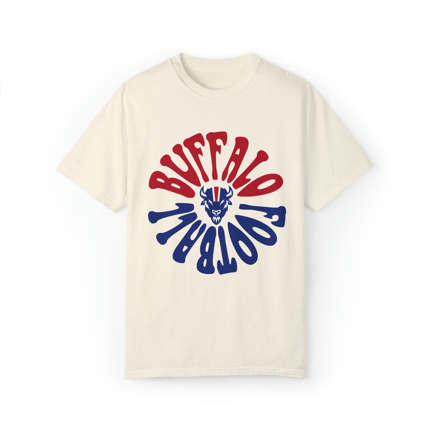 Buffalo Bills Short Sleeve T-Shirt - Vintage NFL Football Oversized Tee - Comfort Colors Unisex Men's Women's T-Shirt - Design 2