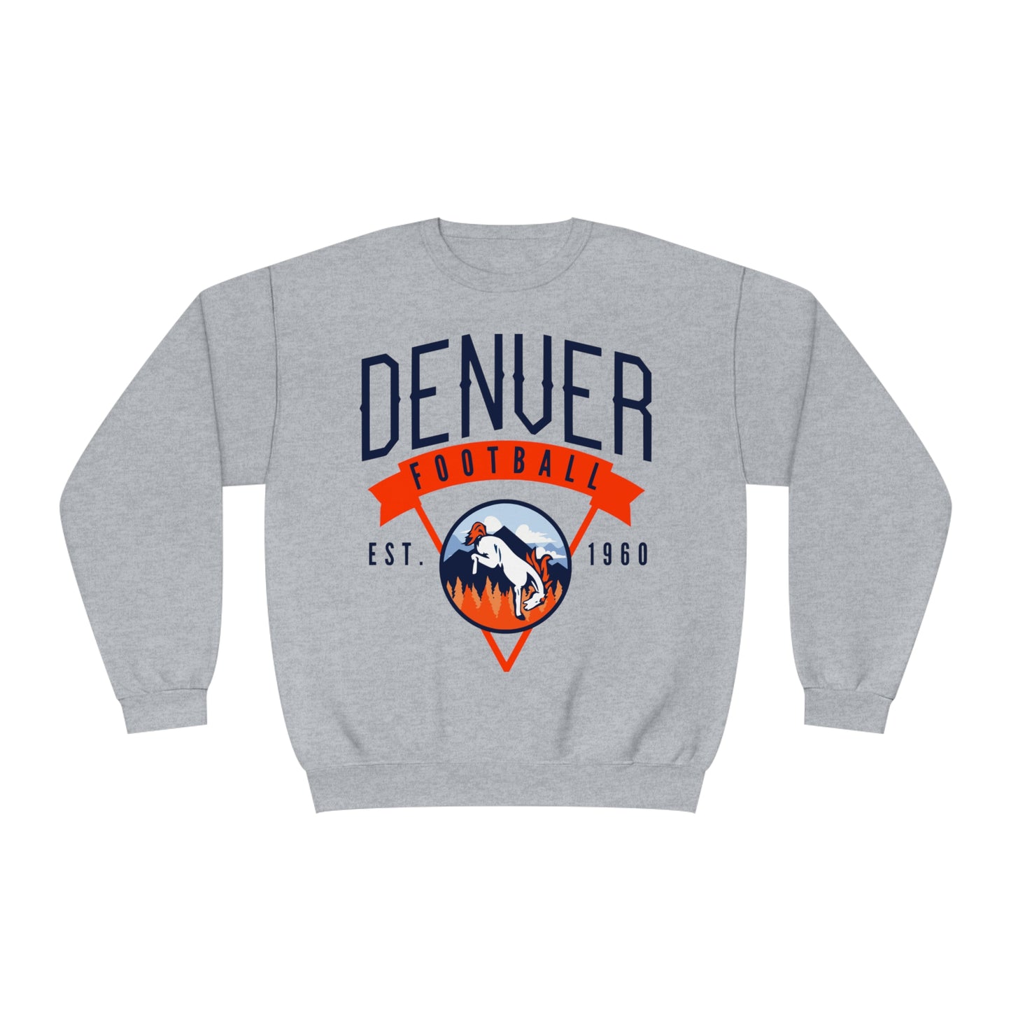 Vintage Denver Broncos Crewneck Sweatshirt - Hippy Colorado Football Apparel - Men's & Women's Unisex Sizing
