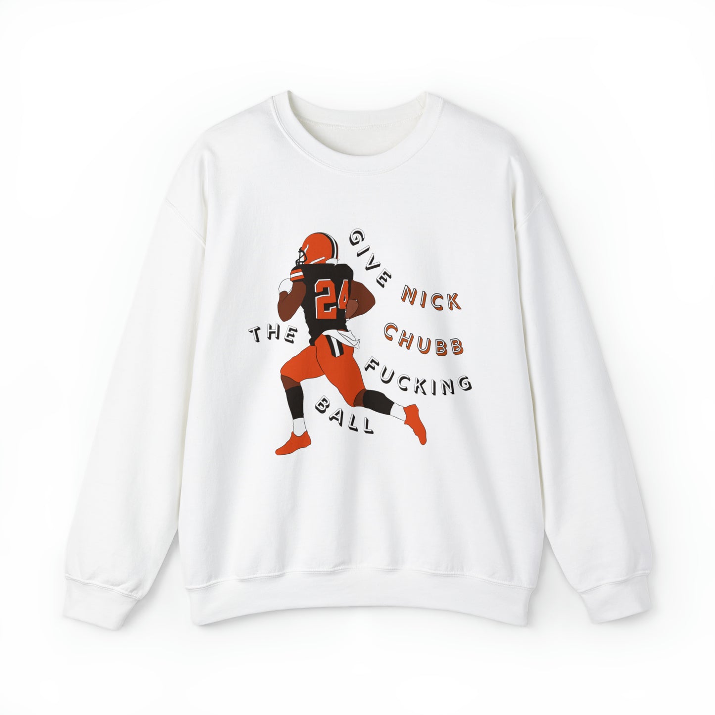 Nick Chubb Sweatshirt - Cleveland Browns Crewneck Sweatshirt - Vintage Oversized Browns Crewneck - NFL Football Sweatshirt