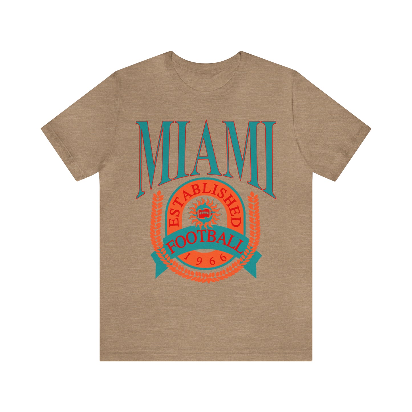 Vintage Miami Dolphins Football Tee  - Vintage Style Football Crewneck - Men's & Women's Football Apparel - Design 1