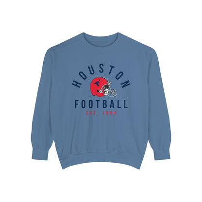 Vintage Comfort Colors Houston Texans - Retro Houston Football Crewneck Sweatshirt -  Men's Women's  - Design 1