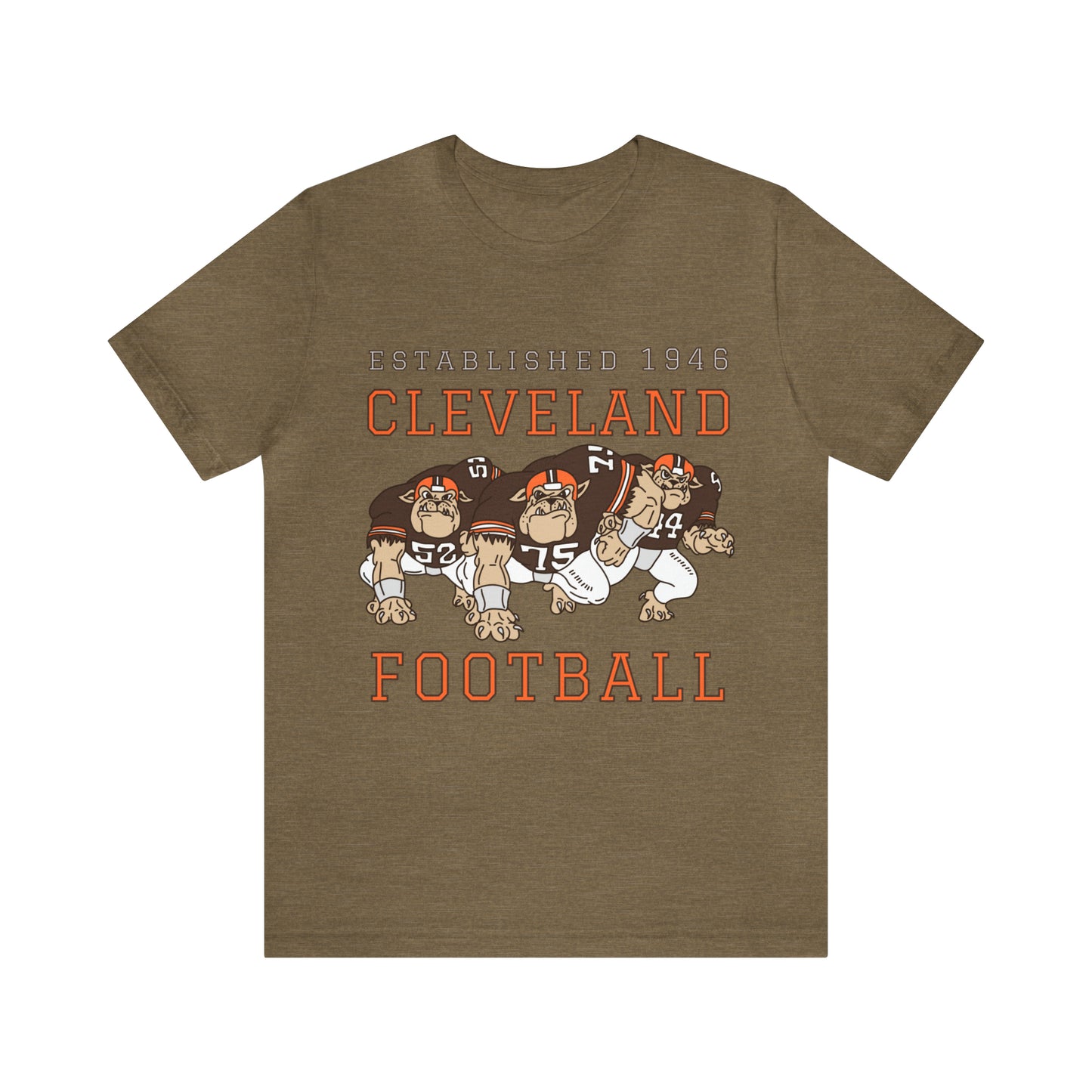 Dawg Pound Cleveland Browns T-Shirt - Vintage Cleveland Browns NFL Football Short Sleeve Tee - Retro Fan Gear Apparel Teem - Design 6