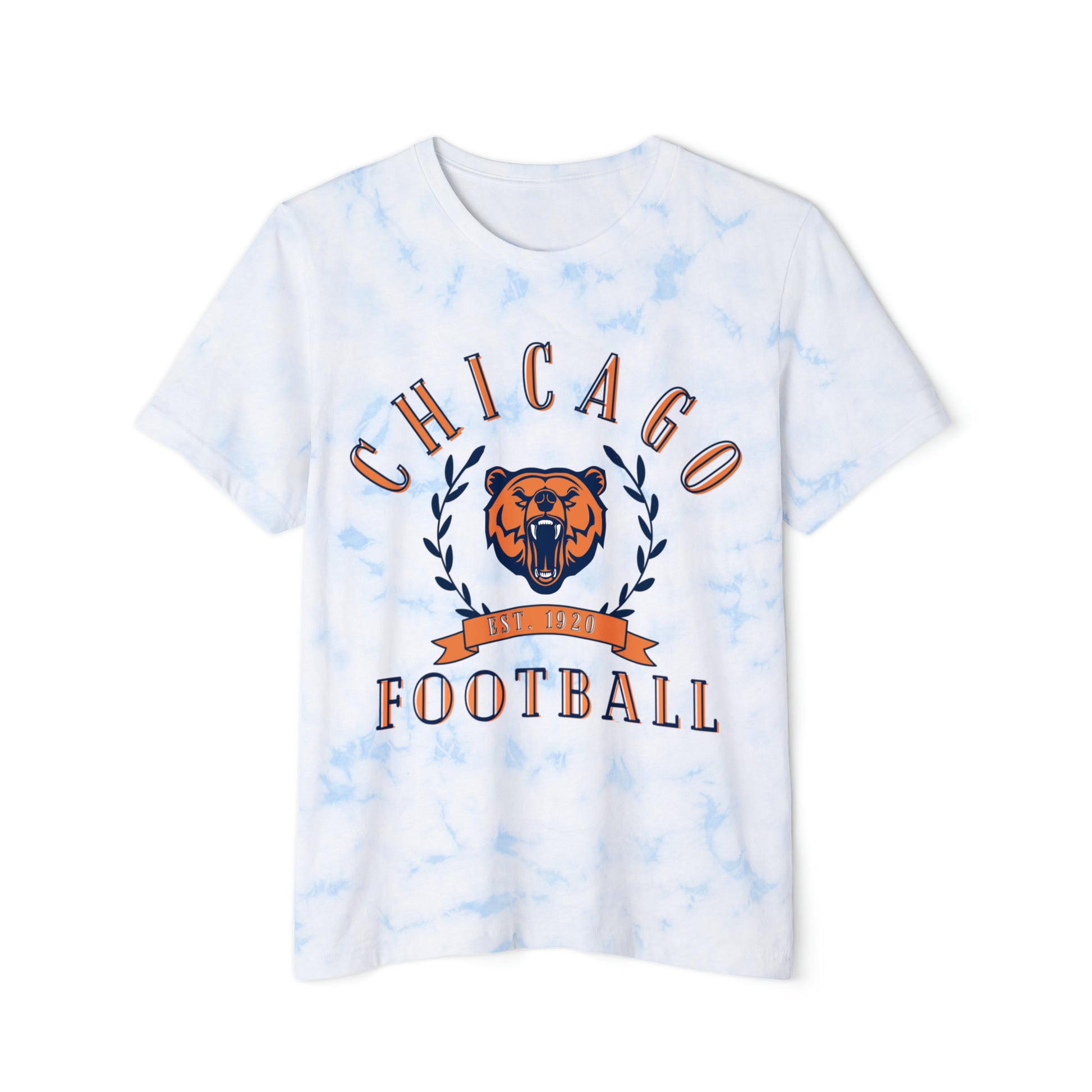 Tie Dye Chicago Bears T-Shirt -  Vintage Short Sleeve Tee -  Men's & Women's Oversized Tee - Design 3