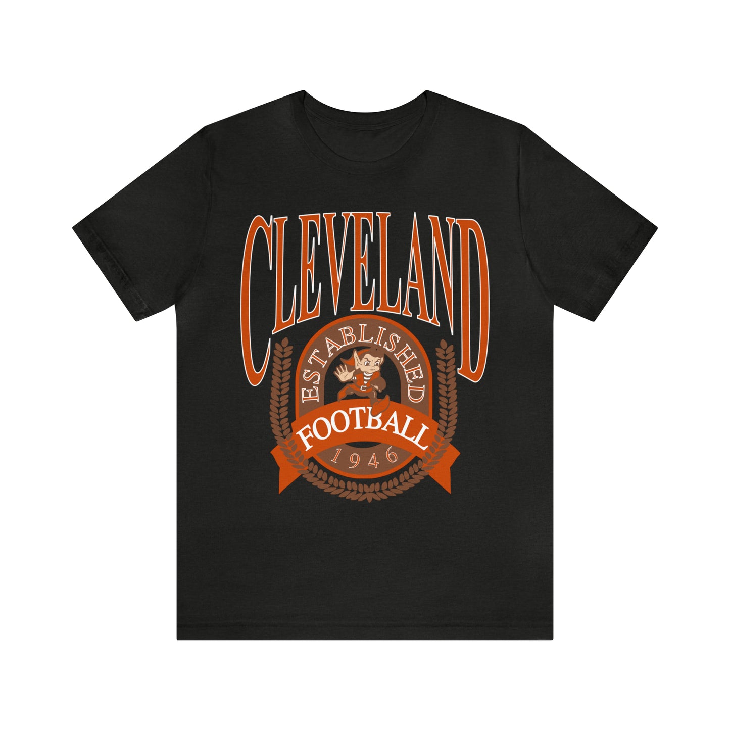 Vintage Cleveland Browns T-Shirt - Browns Short Sleeve NFL Football Tee - Dawg Pound 90's, 80's, 70's - Design 2