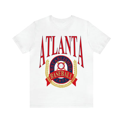 90's Atlanta Baseball Soft T-Shirt - Retro Unisex Short Sleeve Tee