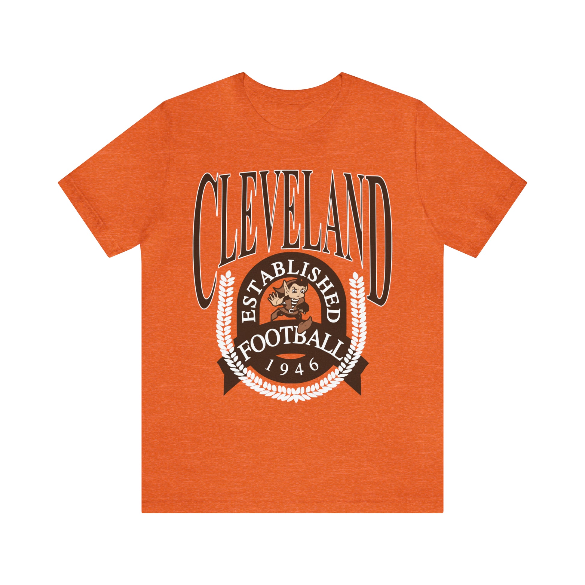 Vintage Cleveland Browns T-Shirt - Browns Short Sleeve NFL Football Tee - Dawg Pound 90's, 80's, 70's - Design 2