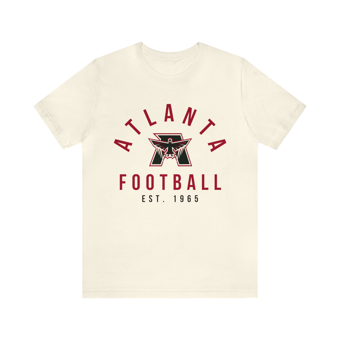 Vintage Atlanta Falcons Short Sleeve T-Shirt - Retro Unisex Football Tee - Men's & Women's - Design 4 beige