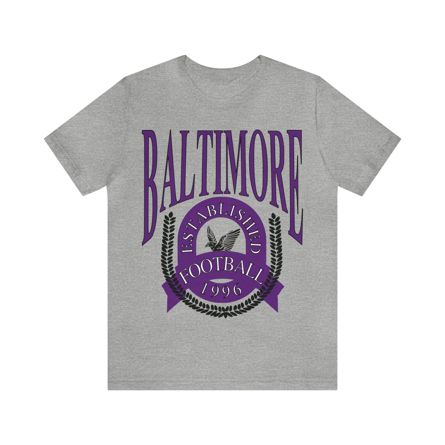 Baltimore Ravens T-Shirt Lamar Jackson, OBJ, Odell Beckham Jr, Men's, Women's, Lamar Jackson, Vintage, Retro, Short Sleeve, The Dallas Family, Etsy, The Dallas Family, Oversized, Cute, Affordable, Retro, Cheap, Soft, Heather Gray