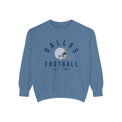 Comfort Colors Dallas Cowboys Football Crewneck - Mineral Wash NFL - Color Blast Sweatshirt - Design 3