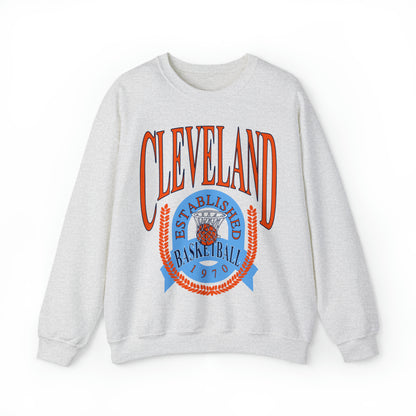 Vintage Cleveland Cavaliers Crewneck Sweatshirt - Blue and Orange -  Cavs Unisex Basketball Sweatshirt