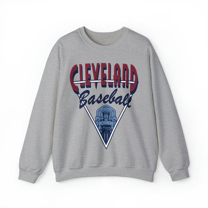 Vintage Cleveland Baseball Crewneck - CLE Indians Unisex Sweatshirt Baseball Apparel