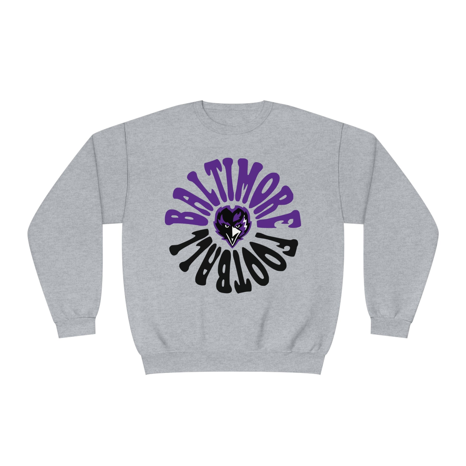 Hippy Baltimore Ravens Crewneck Sweatshirt - Vintage NFL Football Hoodie - Retro Men's & Women's NFL Football Sweatshirt - Design 2