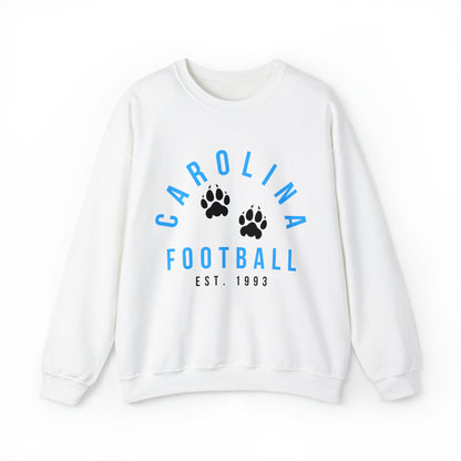Black Carolina Panthers Crewneck Sweatshirt - Retro NFL Football Hoodie Apparel - Vintage Men's and Women's - Design 4