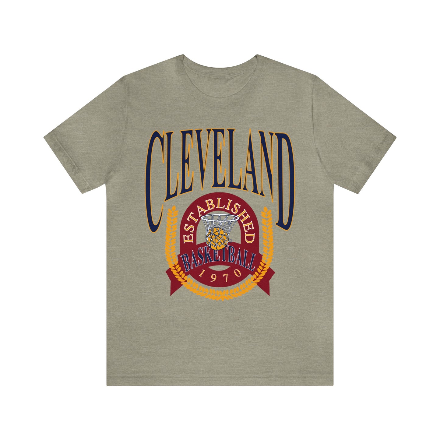 Vintage Cleveland Cavaliers Basketball T-Shirt Wine & Gold - NBA Basketball Unisex Short Sleeve Tee
