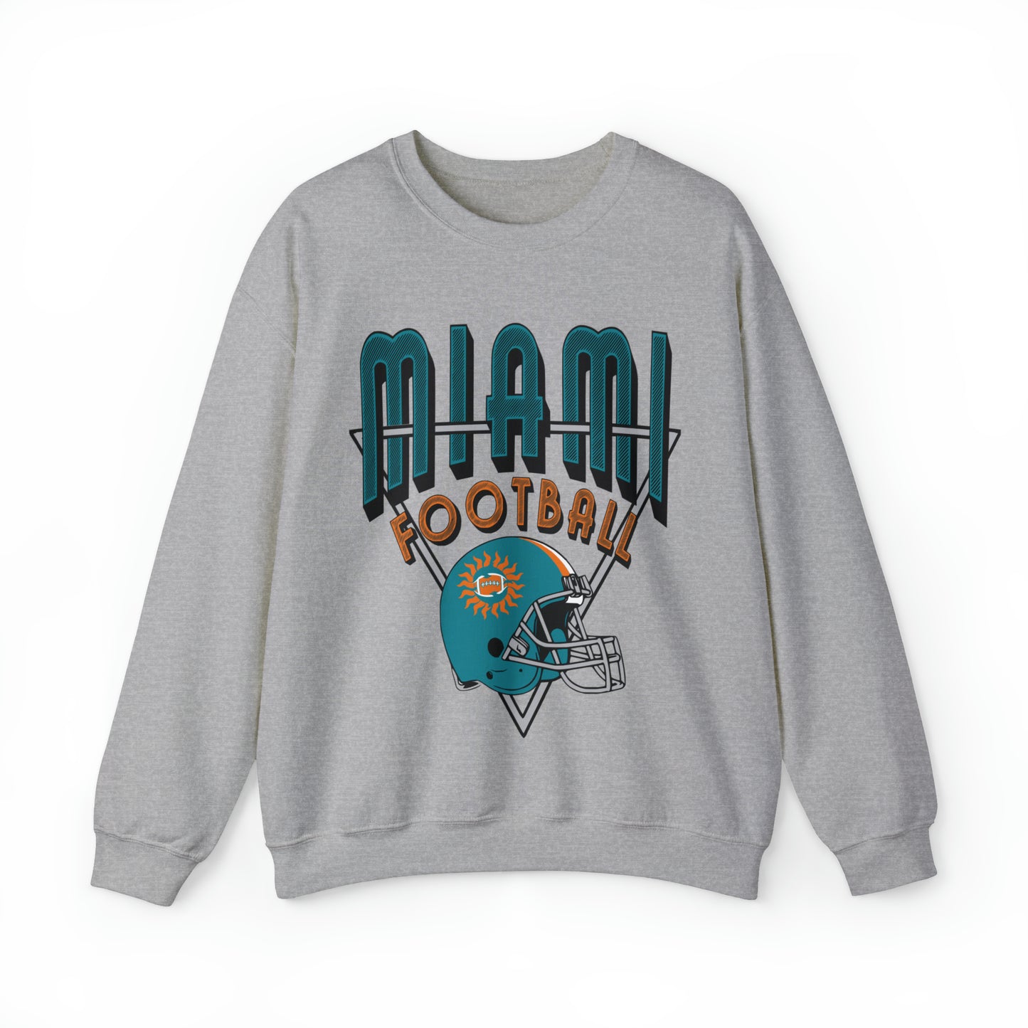 Vintage Miami Dolphins Football Sweatshirt - Vintage Style Football Crewneck - Men's & Women's Football Apparel