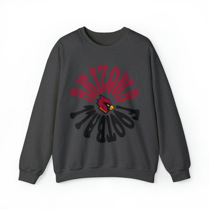 Hippy Retro Arizona Cardinals Sweatshirt - Vintage Style Football Crewneck - Men's & Women's Retro Apparel - Design 2