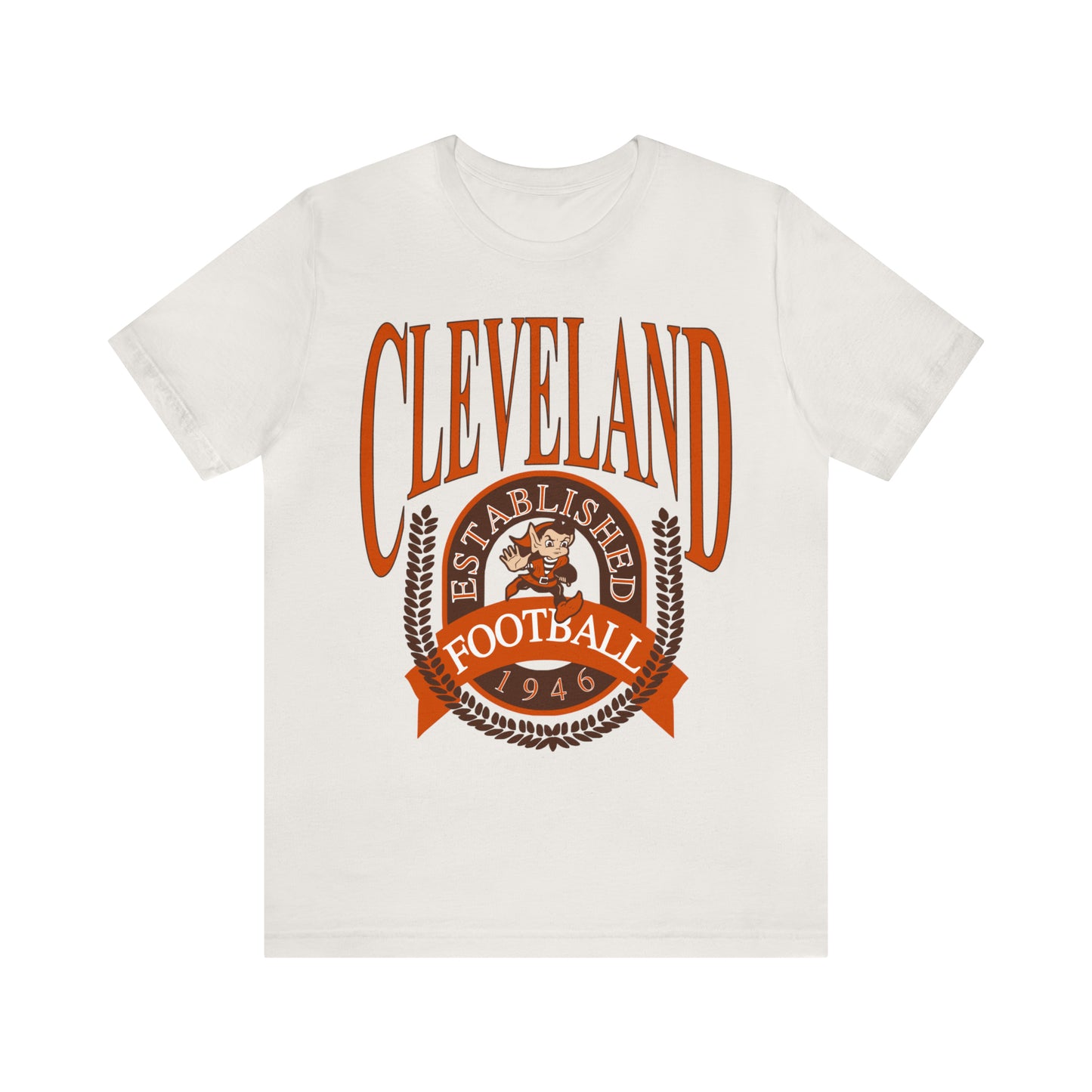 Vintage Cleveland Browns T-Shirt - Browns Short Sleeve NFL Football Tee - Dawg Pound 90's, 80's, 70's - Design 2