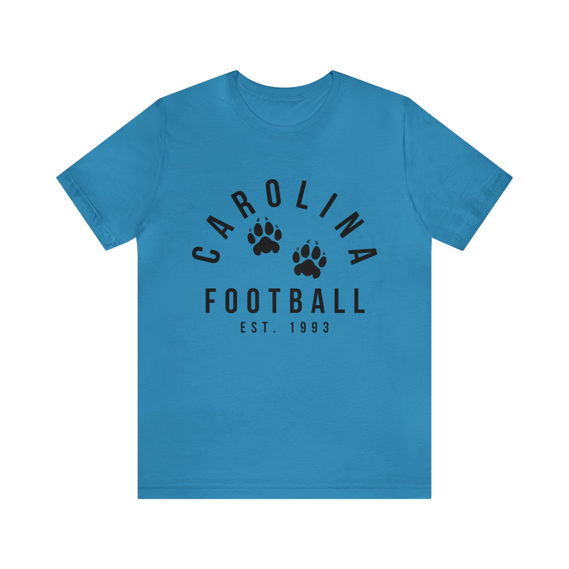 Vintage Carolina Panthers T-Shirt - Retro Short Sleeve Tee NFL Football Oversized Apparel - Vintage Men's and Women's - Design 4 Blue