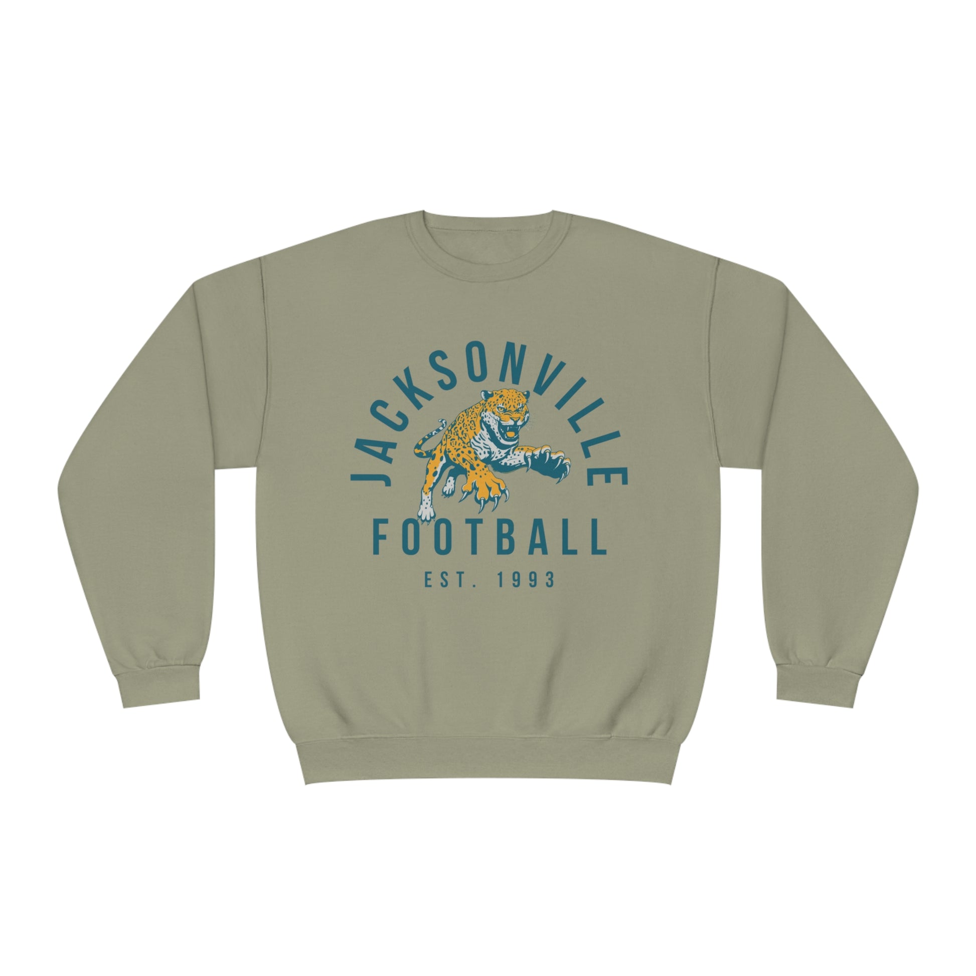 Vintage Jacksonville Jaguars Crewneck Sweatshirt - Retro Football Short Sleeve Oversized Men's & Women's - Design 3