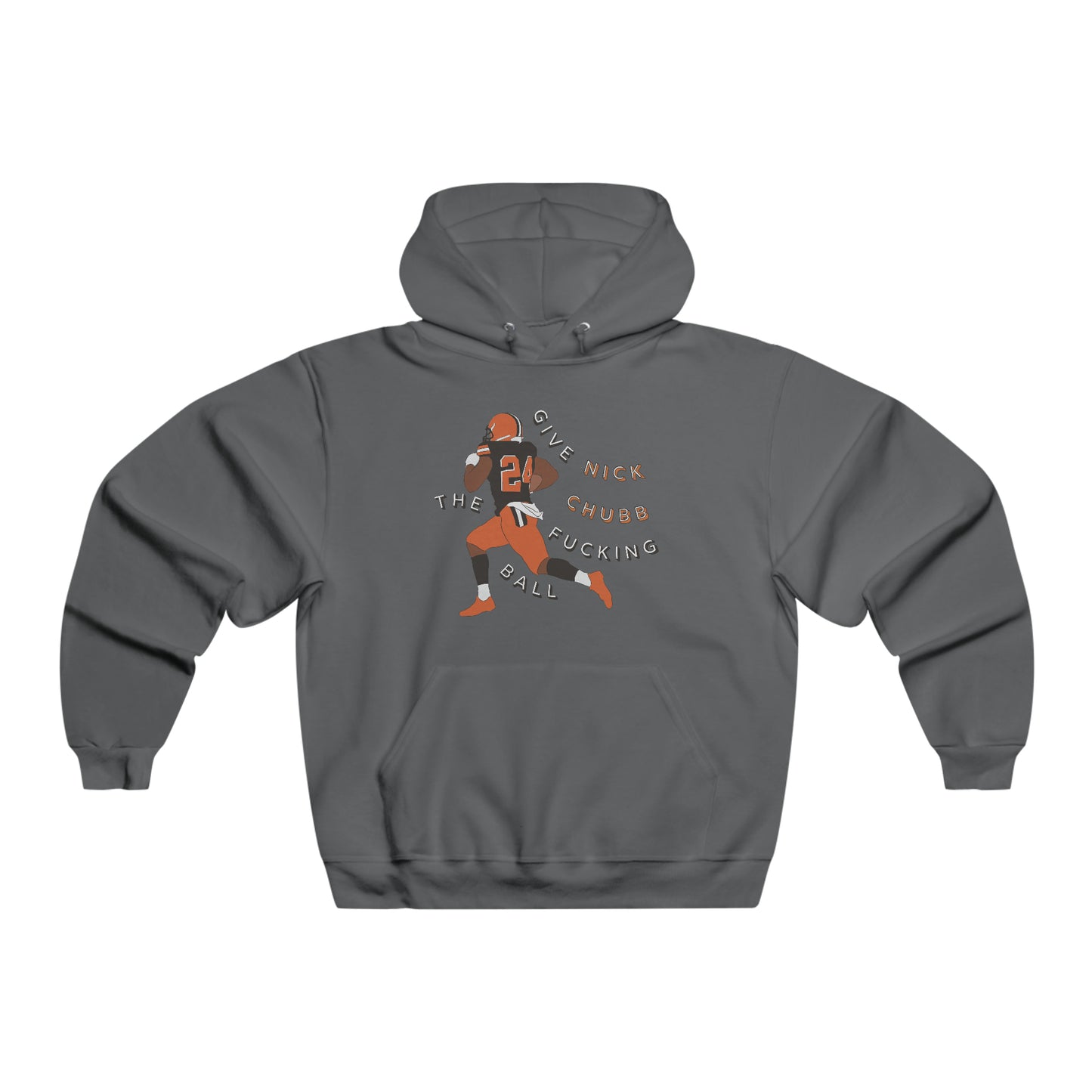 Nick Chubb Hoodie - Cleveland Browns Sweatshirt - Vintage Oversized Browns Crewneck - NFL Football Sweatshirt