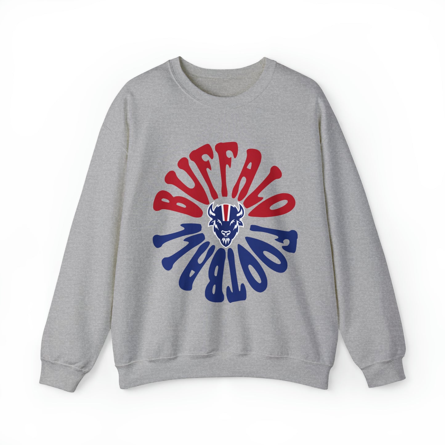Vintage Buffalo Bills Crewneck Sweatshirt - Retro NFL Football Men's Women's Hoodie - Bills Mafia Football Apparel - Design 2