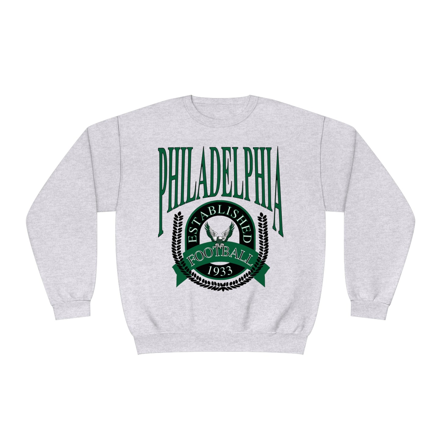 Green Throwback Philadelphia Eagles Crewneck - Vintage Unisex Football Sweatshirt - Men's & Women's 90's Oversized Hoodie - Design 1