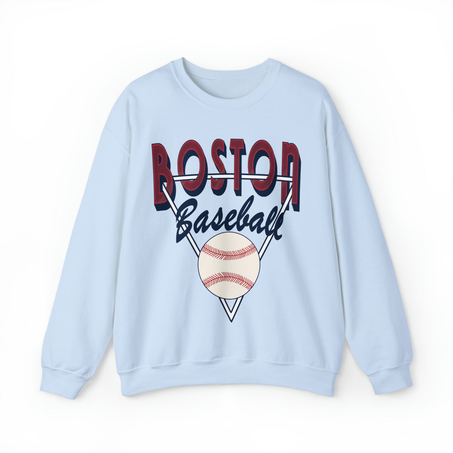 Retro Boston Baseball Sweatshirt - Vintage Style MLB Crewneck - Men's & Women's Baseball Apparel