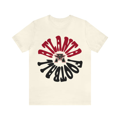 Hippy Retro Atlanta Falcons Short Sleeve T-Shirt - Vintage Unisex Football Tee - Men's & Women's - Design 2