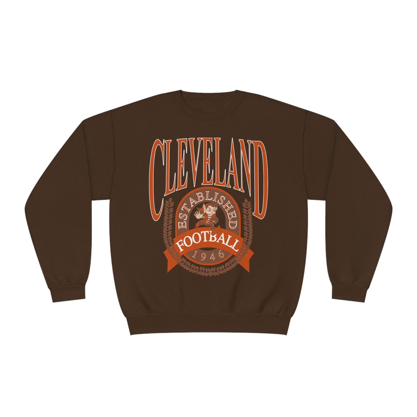 Vintage Cleveland Browns Crewneck Sweatshirt - Retro NFL Football Men's & Women's Dawg Pound Football Hoodie