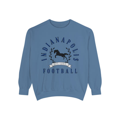 Comfort Colors Vintage Indianapolis Colts Crewneck Sweatshirt - Retro Style Football Apparel - Men's & Women's - Design 1