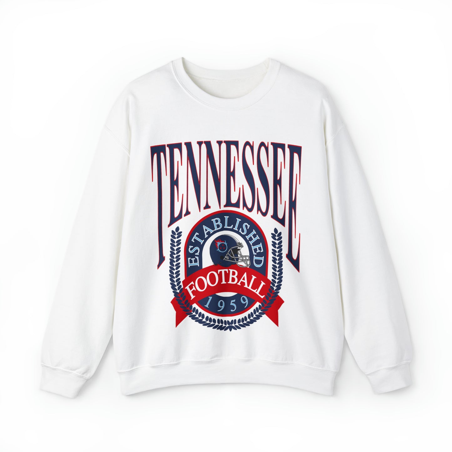 Throwback Tennessee Titans Crewneck Sweatshirt - Vintage Men's & Women's Unisex Football Crewneck - Design 1