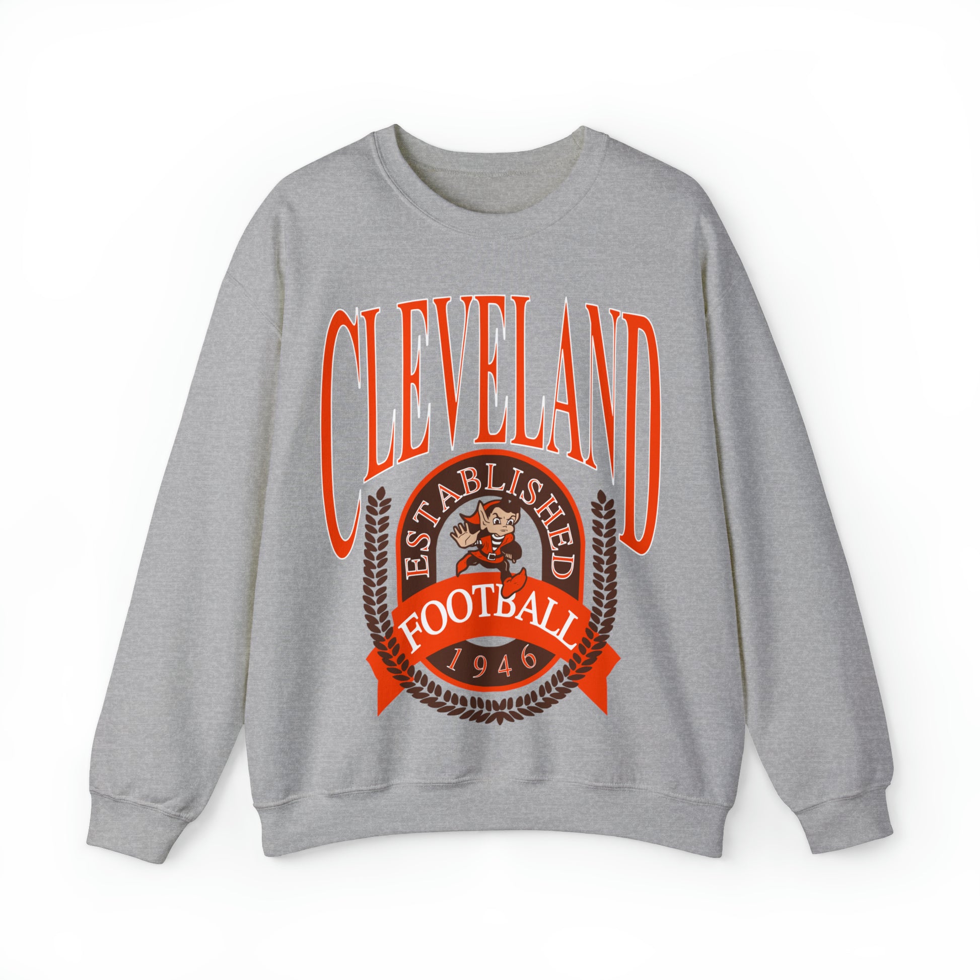 90's Cleveland Browns Sweatshirt - Vintage Browns Hoodie - Men's & Women's NFL Football Crewneck - Design 2