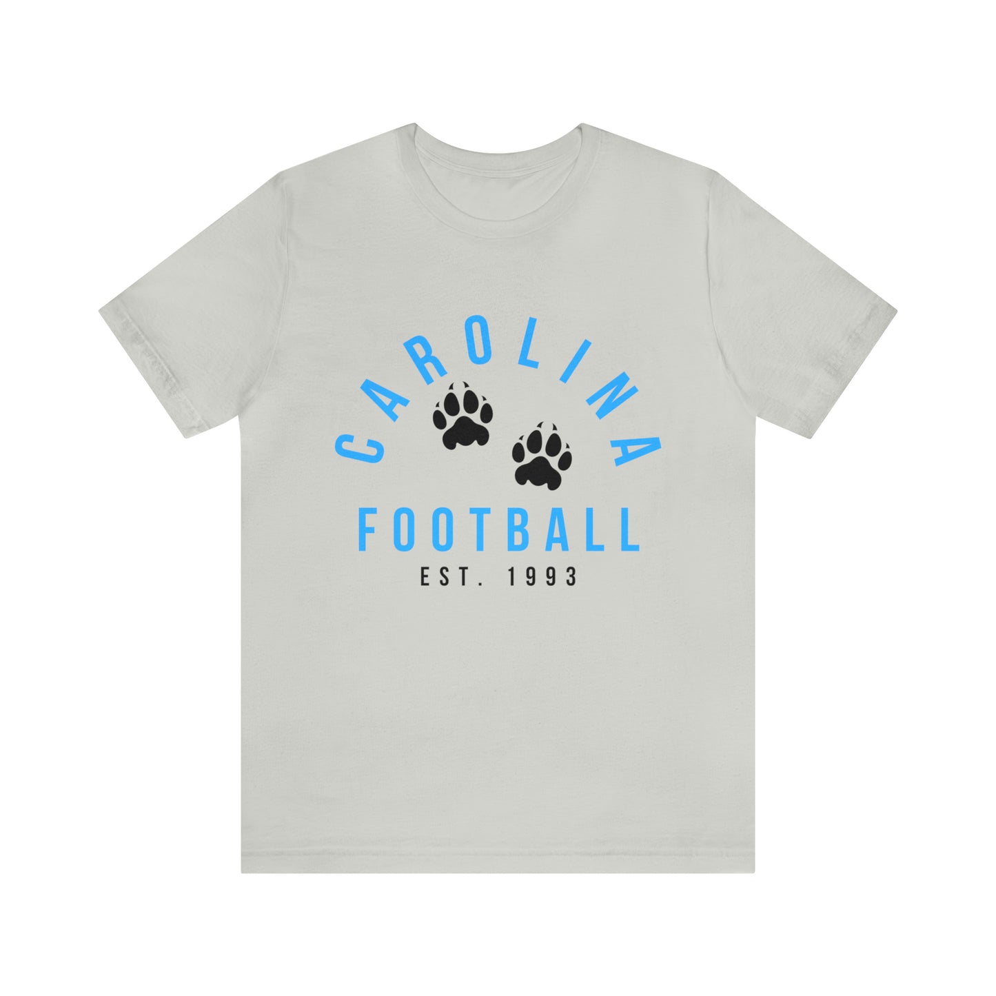 Vintage Carolina Panthers T-Shirt - Retro Short Sleeve Tee NFL Football Oversized Apparel - Vintage Men's and Women's - Design 4 Light Gray