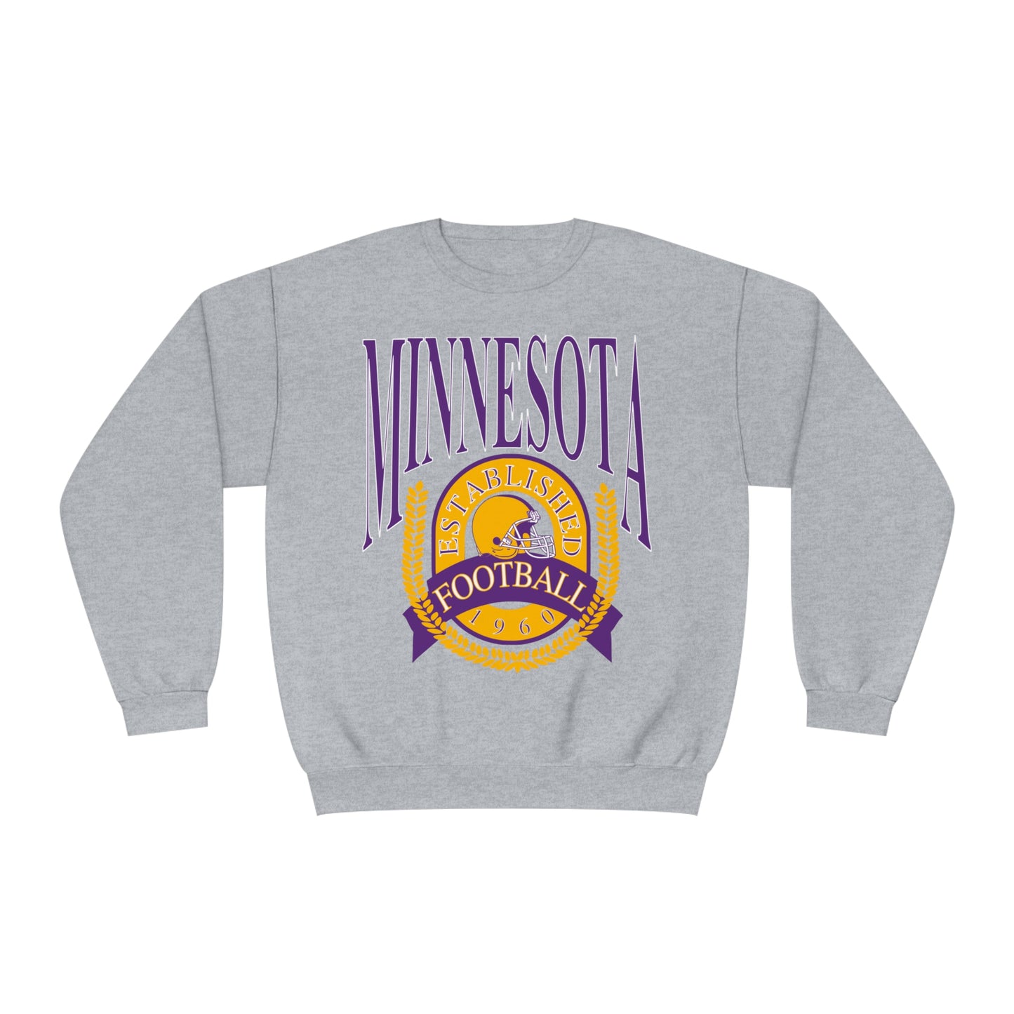 Vintage Minnesota Vikings Crewneck - Retro Unisex Football Sweatshirt - Men's & Women's 90's Oversized Hoodie - Design 1